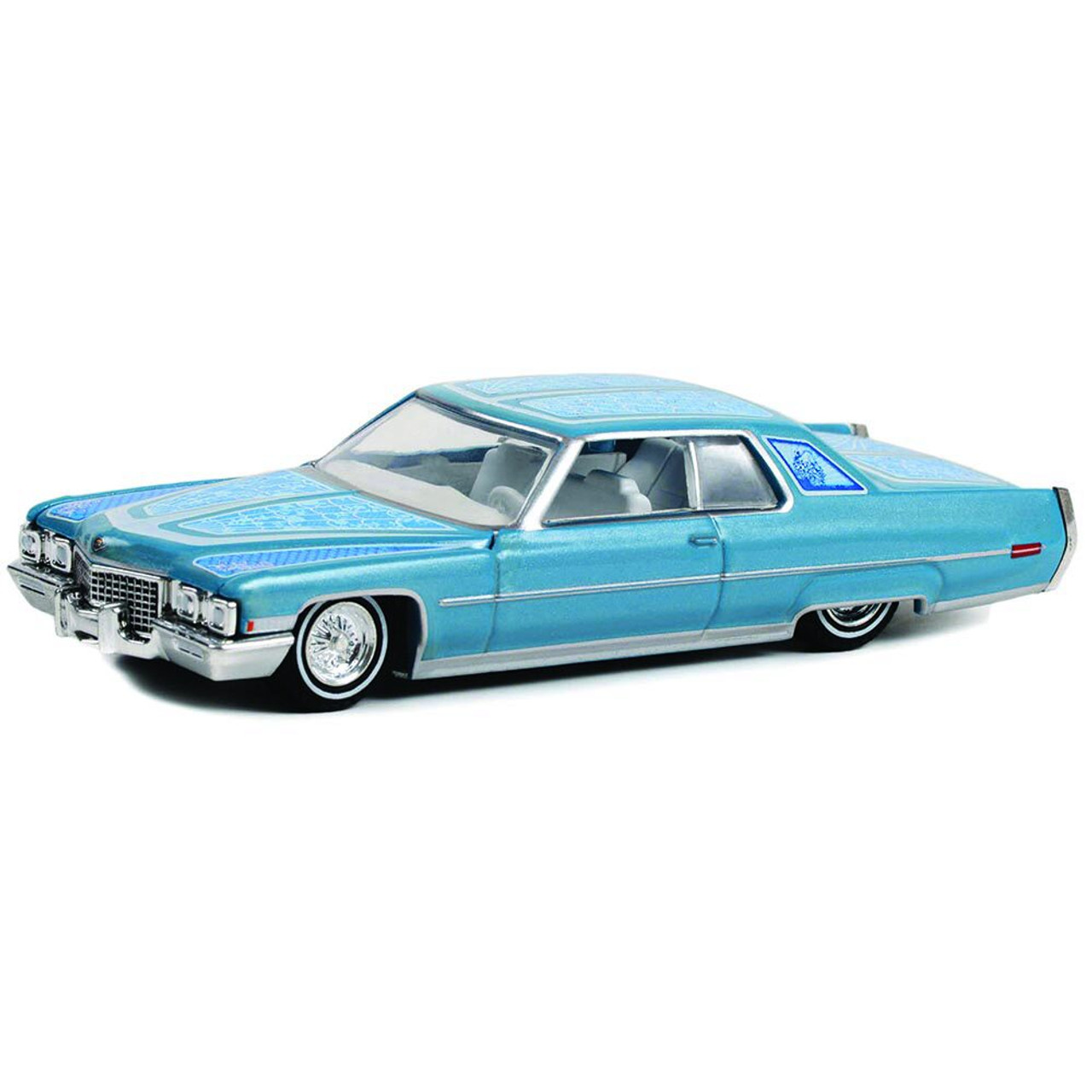 1972 Cadillac Coupe deVille - Custom Light Blue 1:64 Scale Diecast