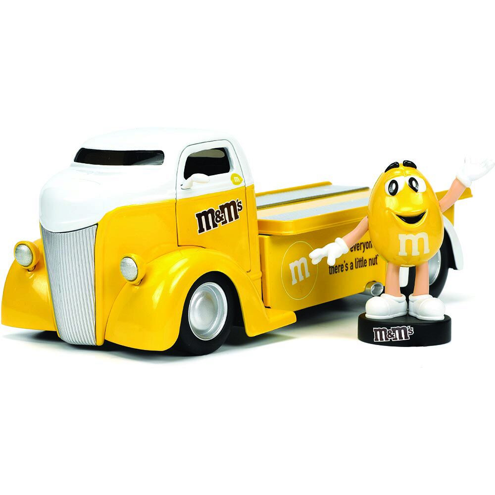 M&m’s yellow& 1974 Ford coe flatbed 黄色 M&M'S】エムアンドエムズ フィギュア＆ミニカー 1:24 1947 FORD COE
