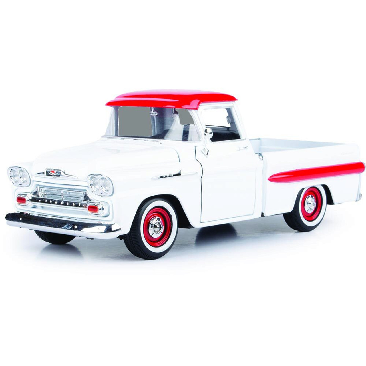 No197 ミニカー1/24 CHEVROLET APACHE PICKUP Amazon.com: 1958 Chevy Apache Fleetside Pickup Truck Brown