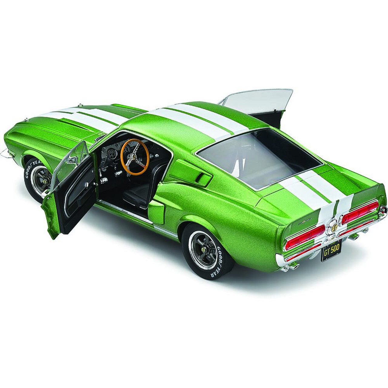 1967 Shelby Mustang G.T. 500 Lime Green/ White Stripes | Solido