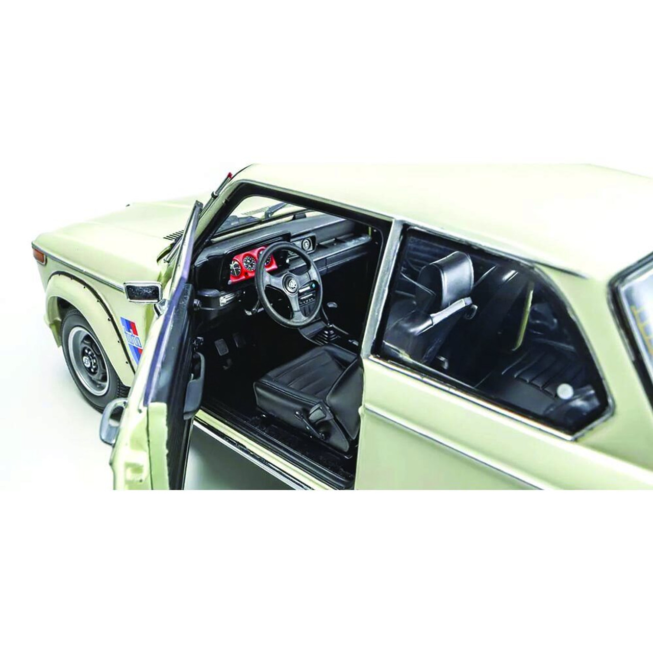 BMW 2002 Turbo White with Red and Blue Stripes 1/18 Diecast Model Car by Kyosho