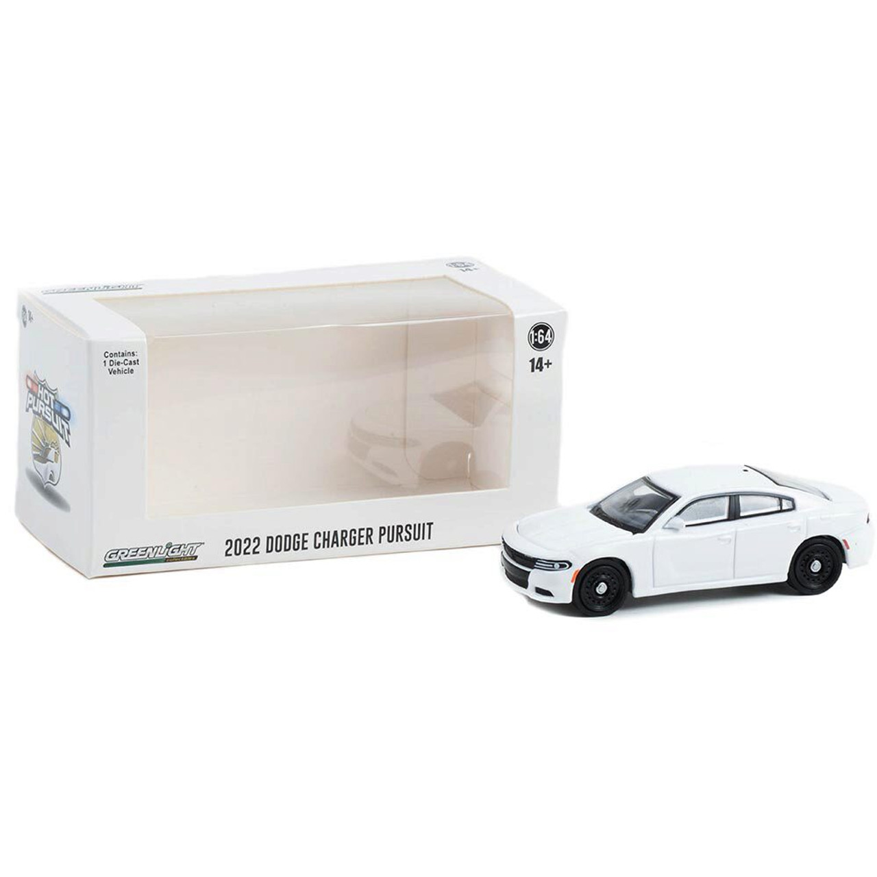 2022 Dodge Charger Pursuit White Diecast Model Car | Greenlight