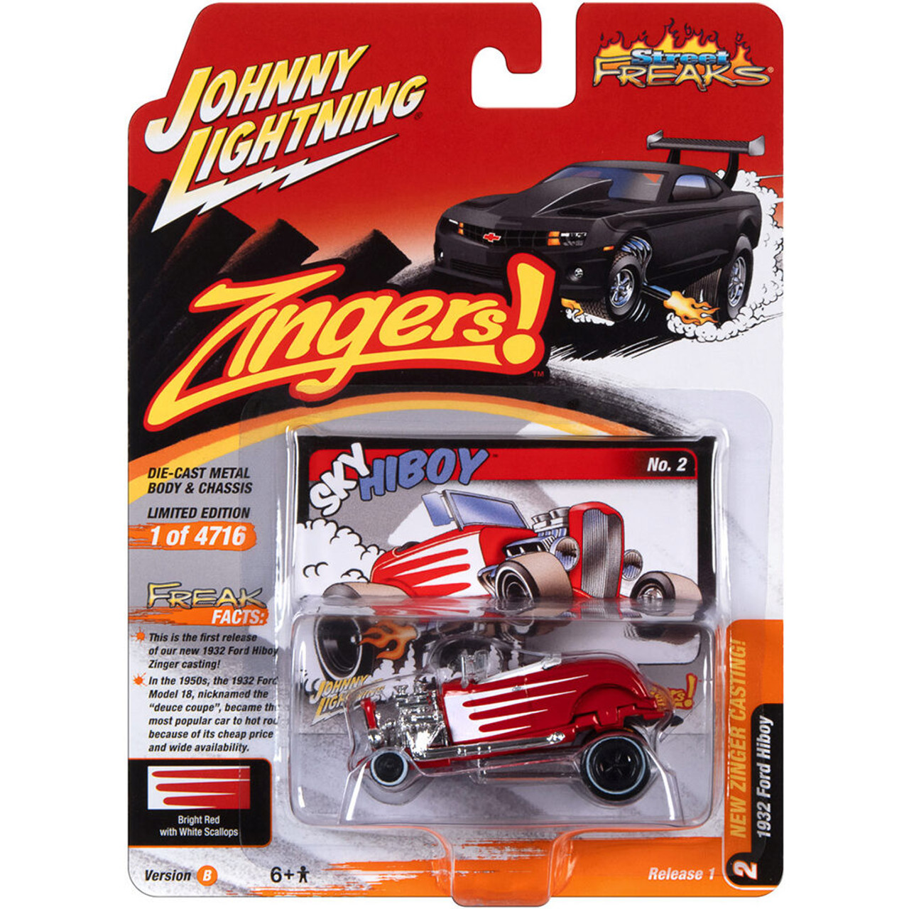 JOHNNY LIGHTNING 1 64 1932 フォード ハイボーイ ジンガーズ レッド 