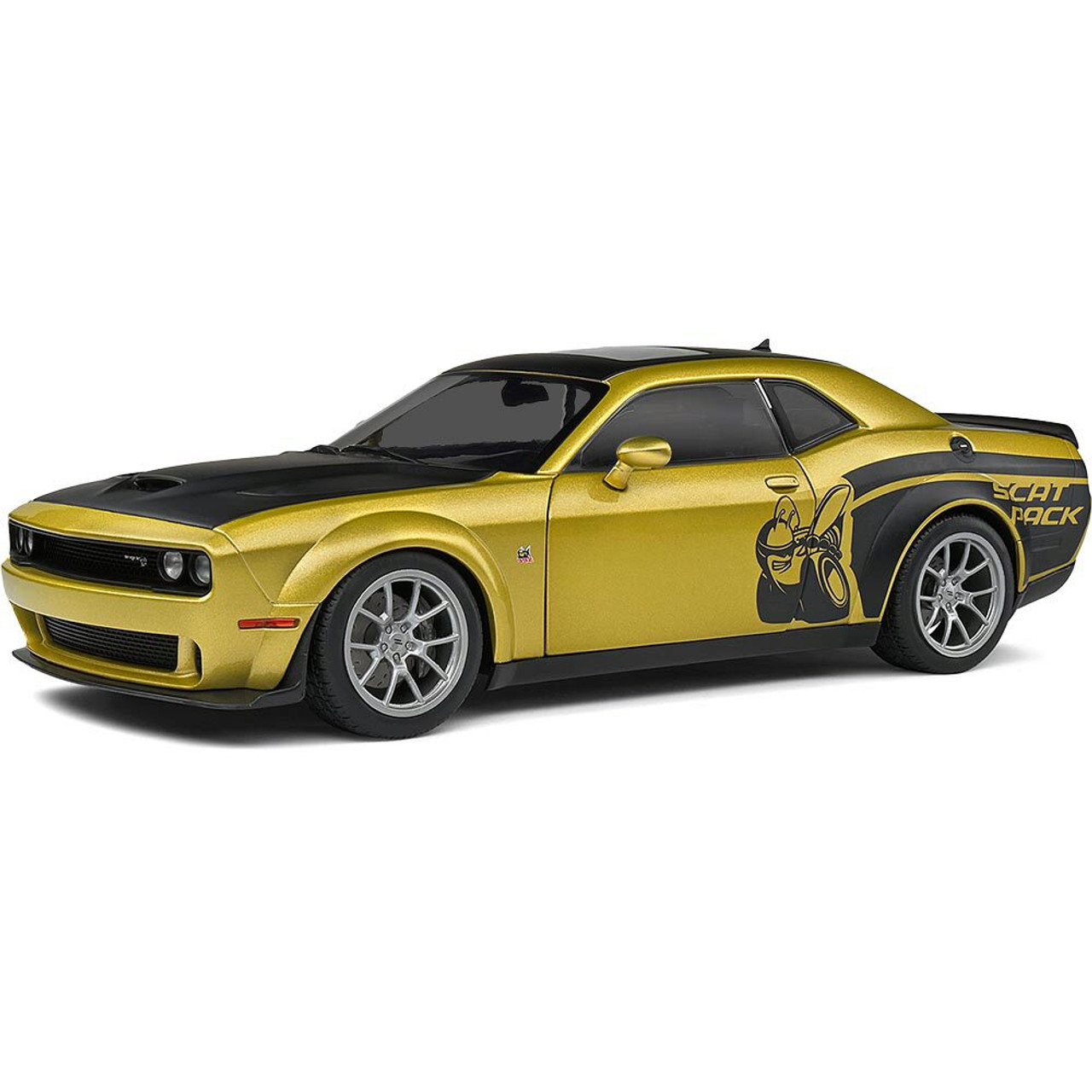 1/18 Solido Dodge Challenger R/T 392 Scat Pack Widebody with Sunroof (Red  with Black Tail Stripe) Diecast Car Model 