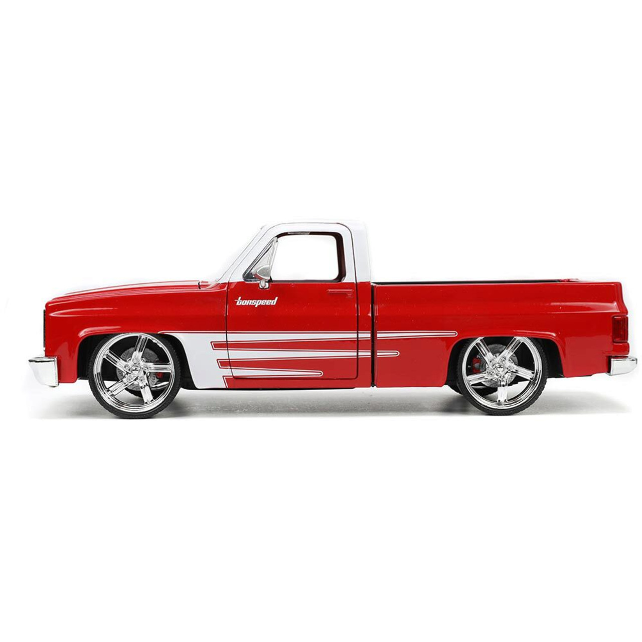ジェイダトイズ 1/24 1985 シボレー C-10 RED/FLAMES 1985 Chevrolet C10 Pickup Truck Red with Flames 