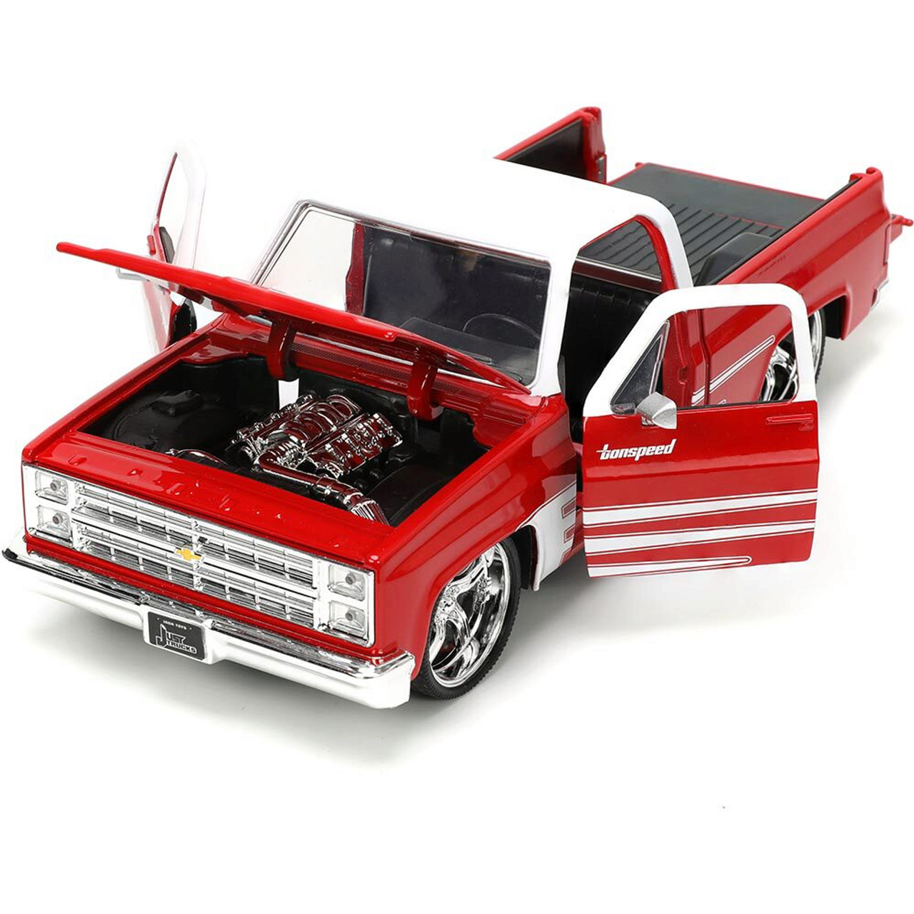 1985 Chevy C10 Red W/Rack Diecast Model Truck | Jada Toys