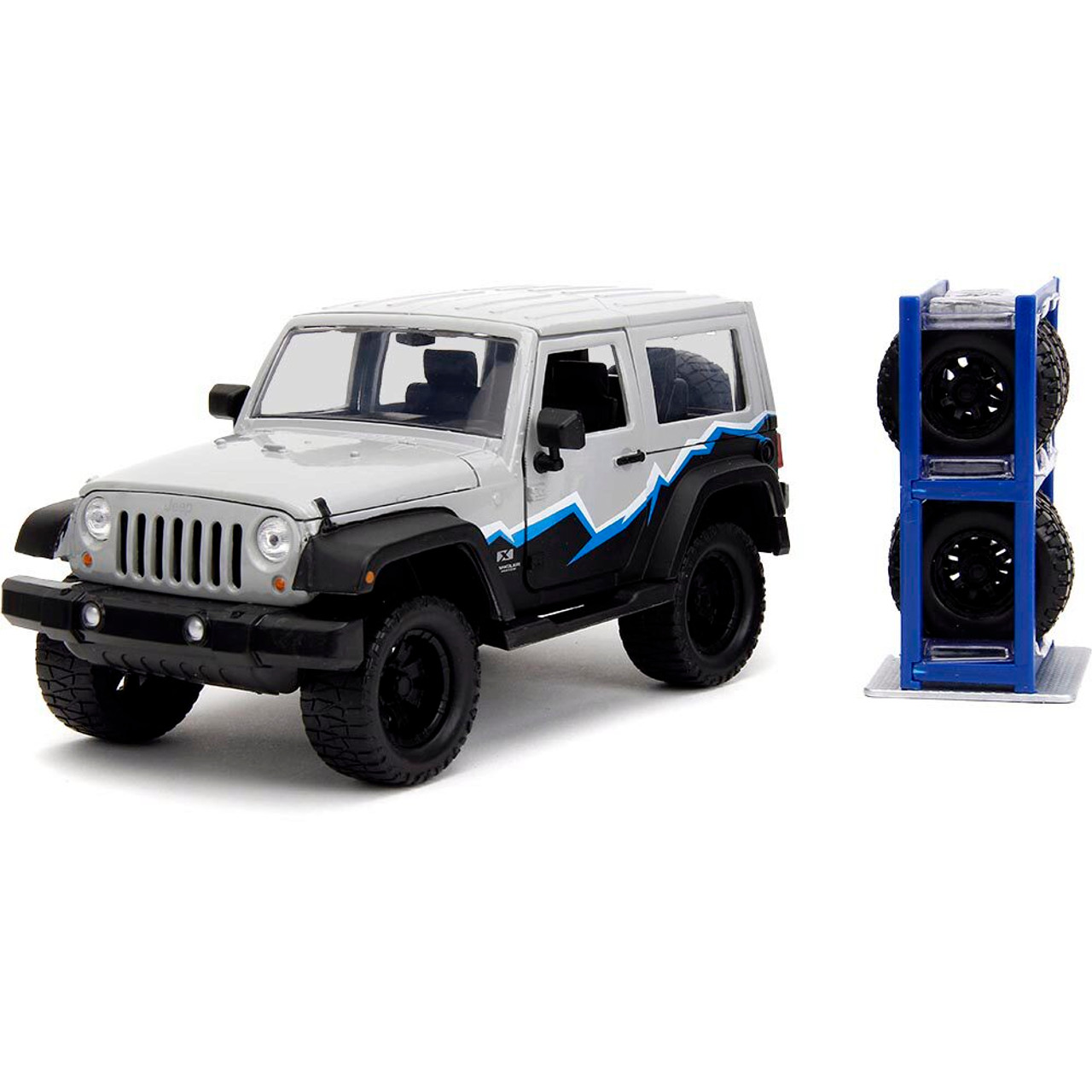 2007 Jeep Wrangler Gray W/Rack Diecast Model Truck | Jada Toys