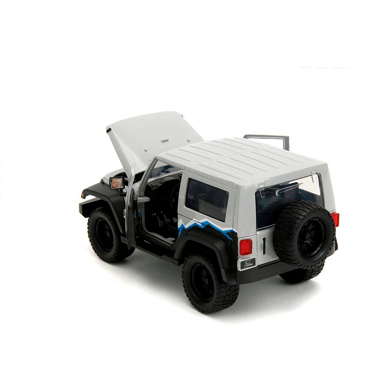 2007 Jeep Wrangler - Gray W/Rack 1:24 Scale Diecast Model Truck by Jada Toys