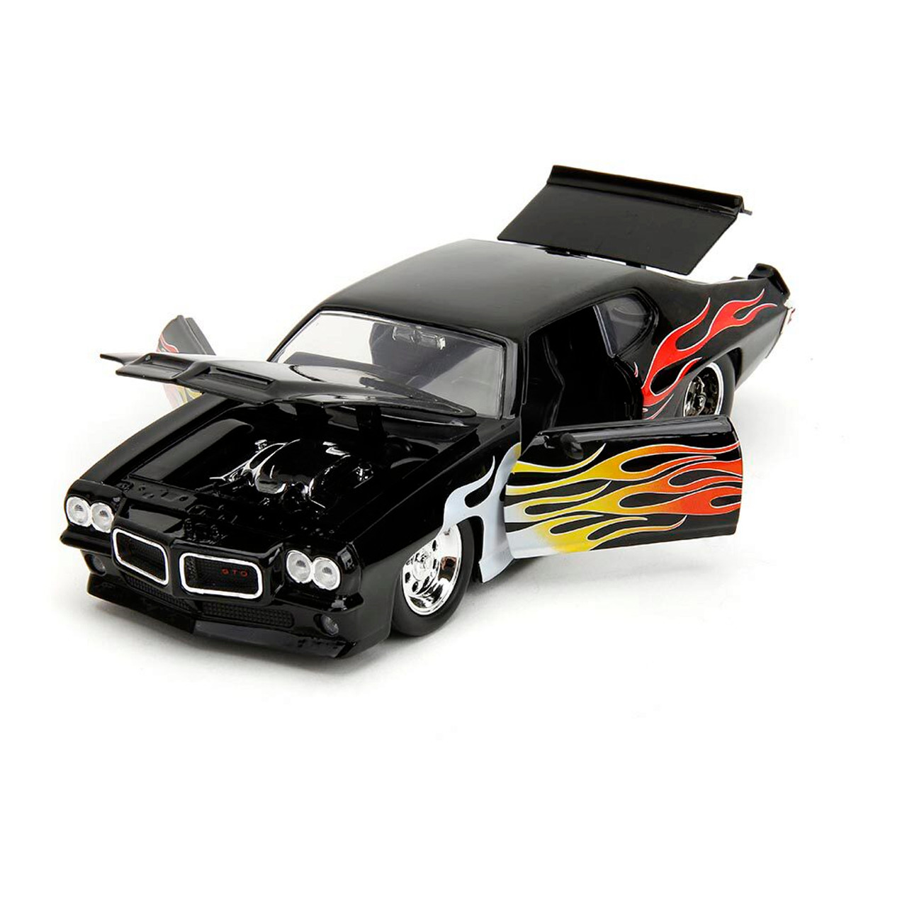 1971 Pontiac GTO Judge - BTM Black Flames 1:24 Scale Diecast Model Car by  Jada Toys