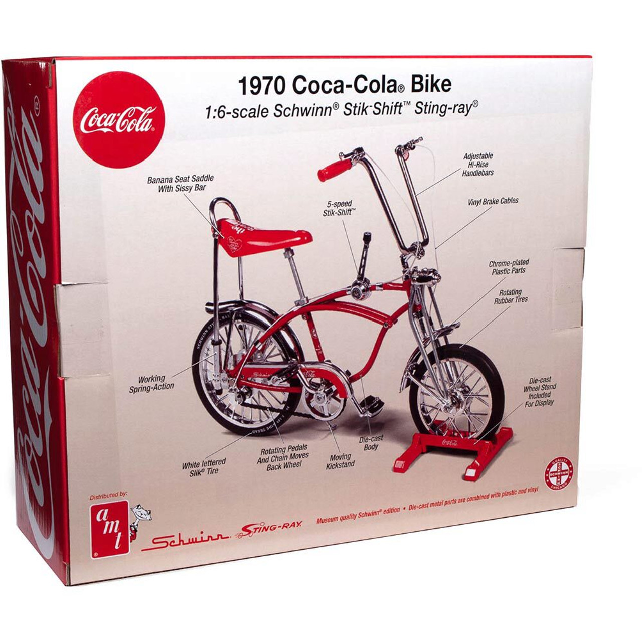 Schwinn 1970 Coca-Cola Red Bicycle 1:6 Scale Model Kit by AMT