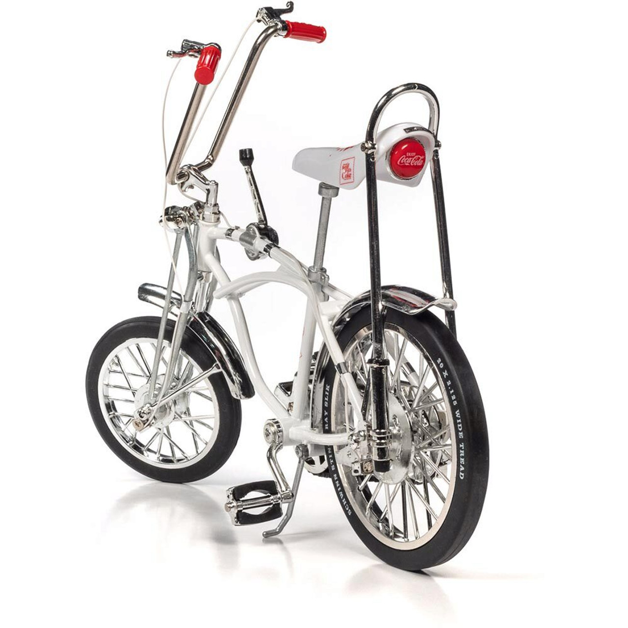 Schwinn 1960 Coca-Cola White Bicycle 1:6 Scale Diecast Model by AMT