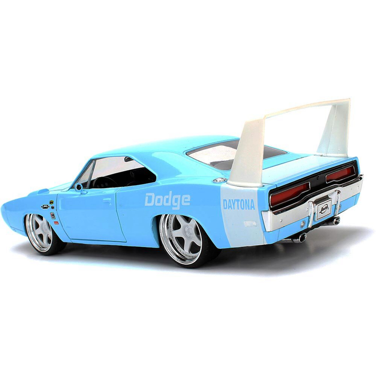 1969 Dodge Charger Daytona Sky Blue BTM Diecast Model Car