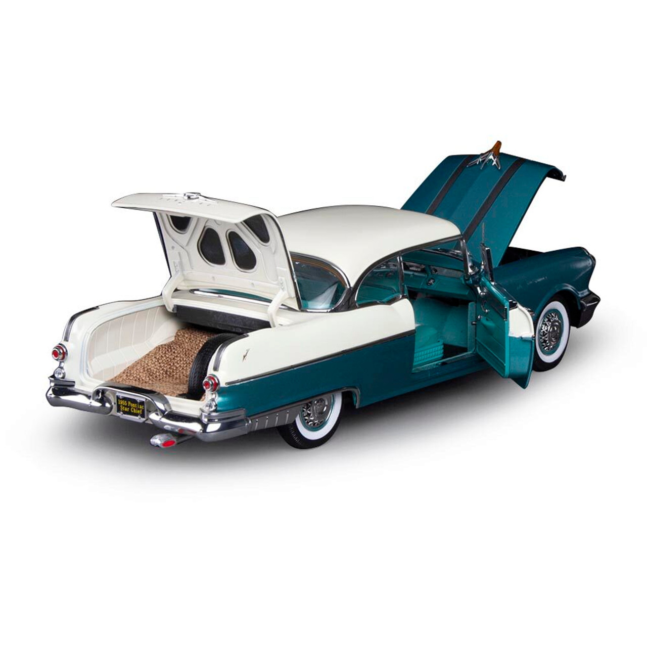 1955 Pontiac Star Chief - Green Valley & White Mist 1:18 Scale Diecast  Model Car by Sunstar