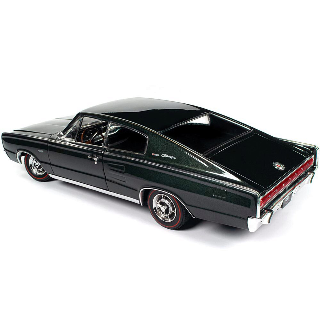 1966 Dodge Charger Hardtop MCACN GG1 Dark Green Diecast Model Car