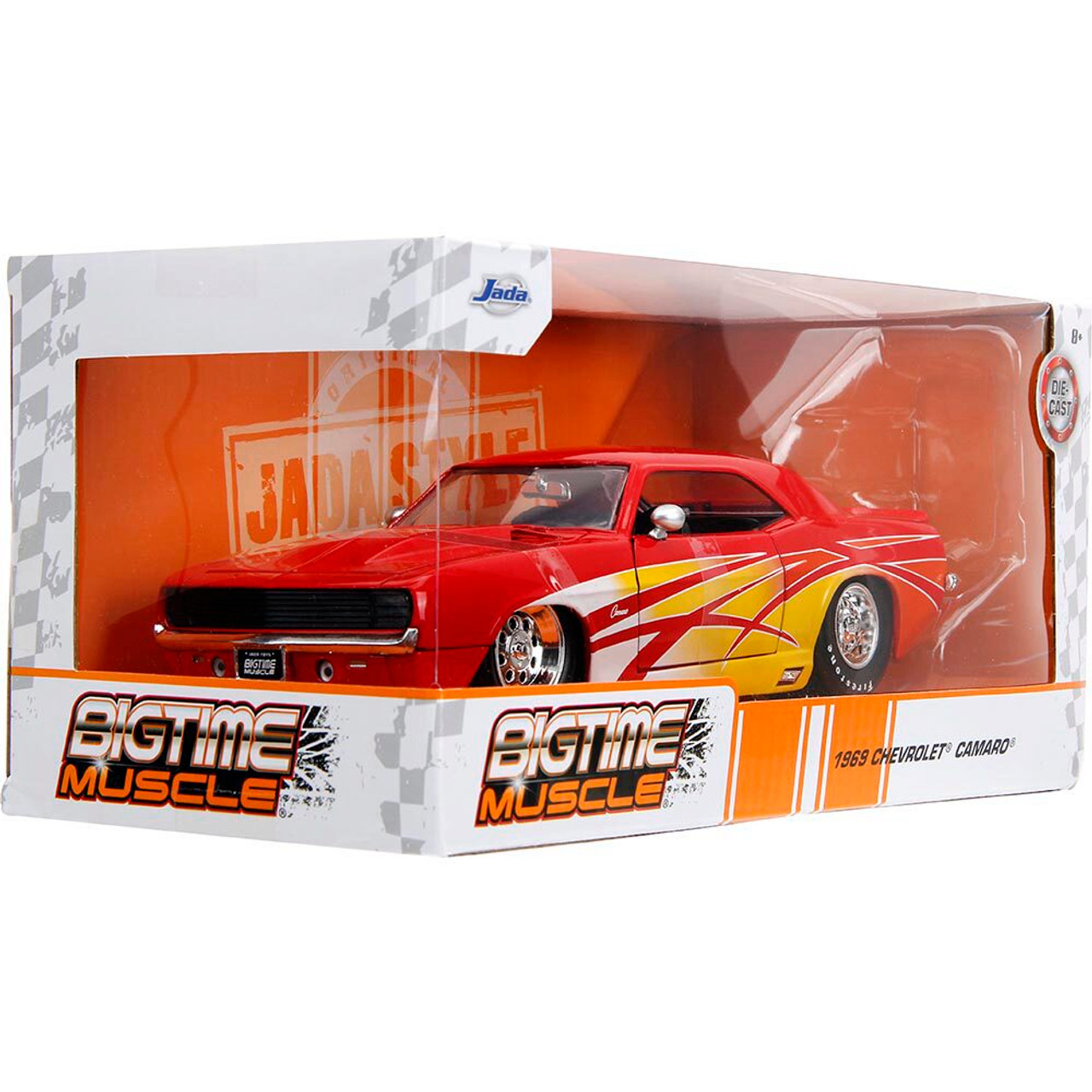 1969 Chevy Camaro - Red 1:24 Scale Diecast Model Car by Jada Toys