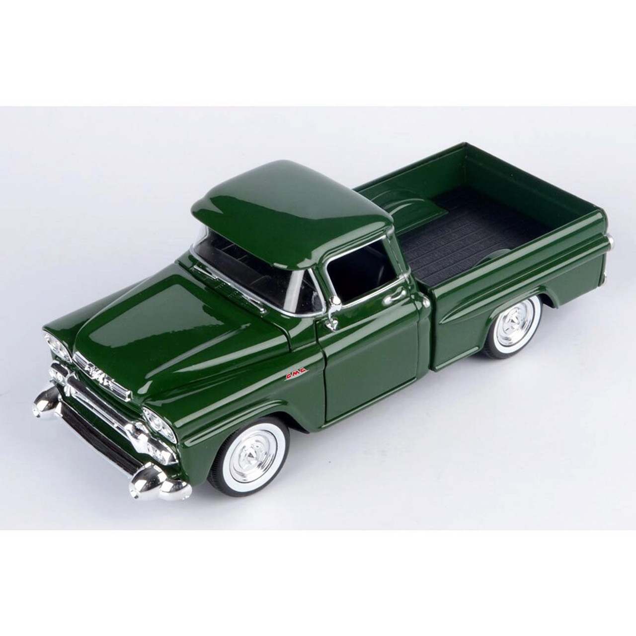 MM TL1/24 1958 GMC 100 ワイドサイド ピックアップ 1958 GMC 100 Wideside Pickup Dark Green Diecast Model Truck