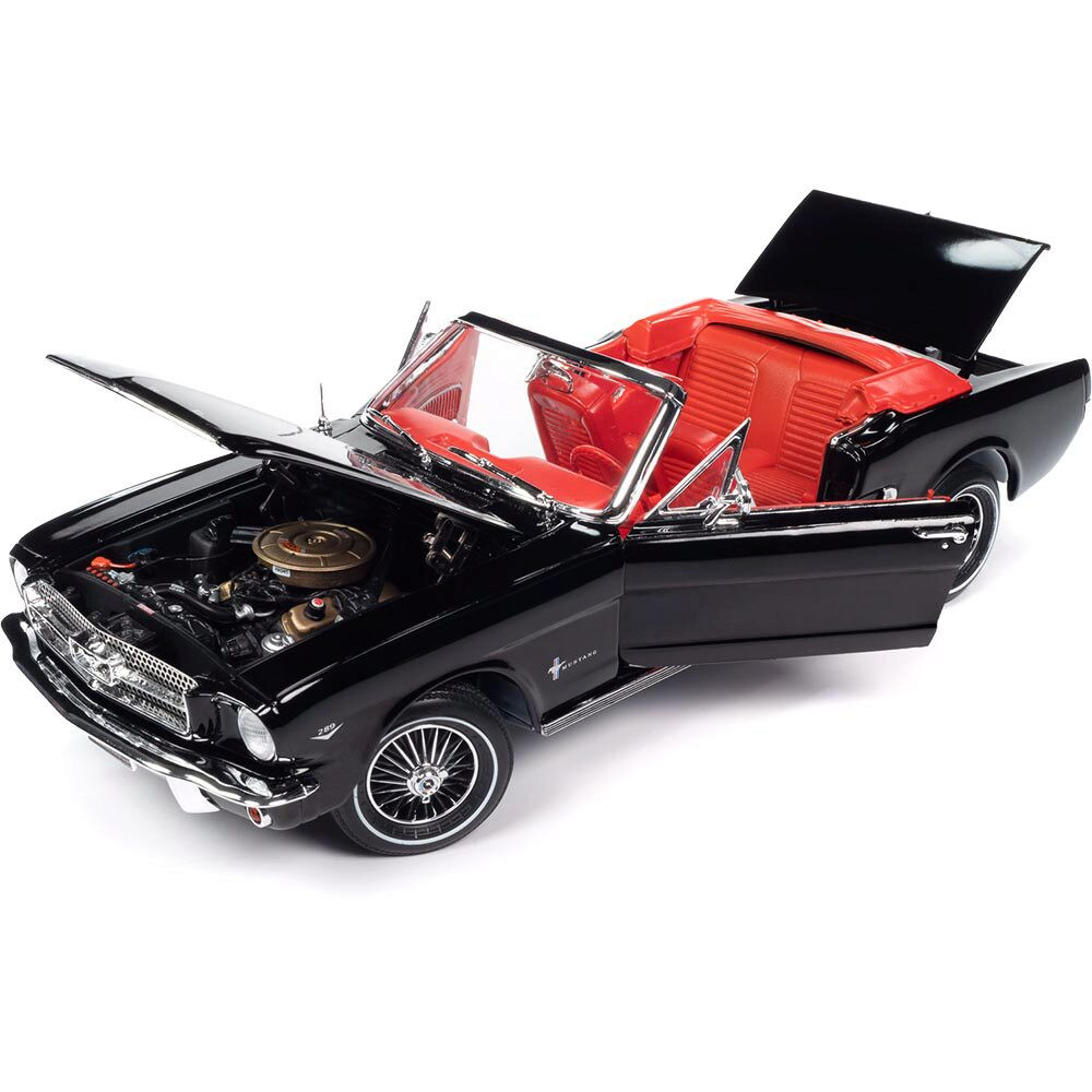 1964.5 Ford Mustang Convertible Raven Black | American Muscle - Ertl