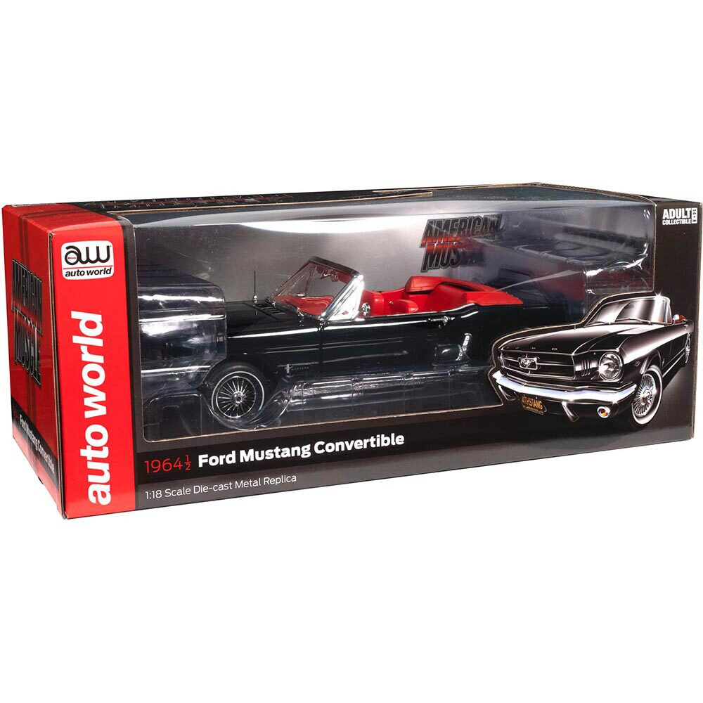 1964.5 Ford Mustang Convertible Raven Black | American Muscle - Ertl