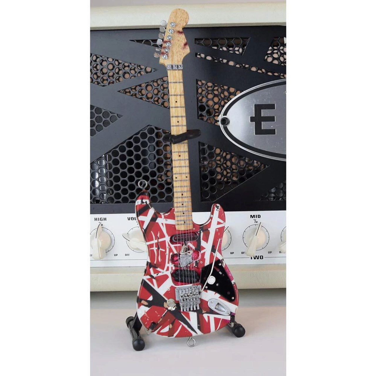 ギターキット:Music Man Eddie Van Halenモデル風完成品 Officially Licensed Eddie Van Halen Miniature Frankenstein
