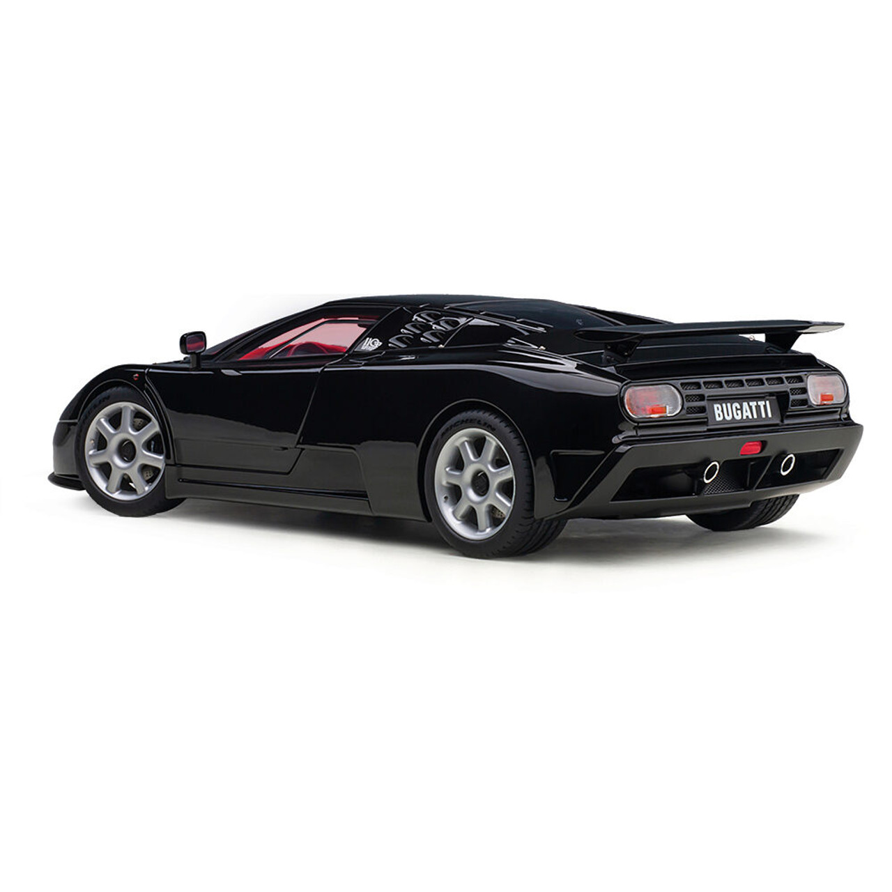 Bugatti EB110 SS Nero Black Composite Diecast Model Car