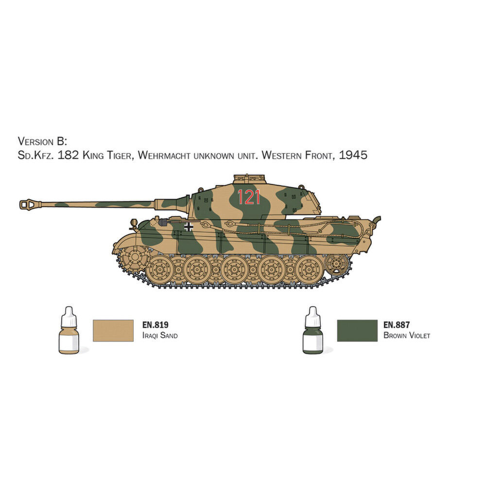 Sd. Kfz. 182 King Tiger 1/72 Kit Plastic Model Kit | Italeri