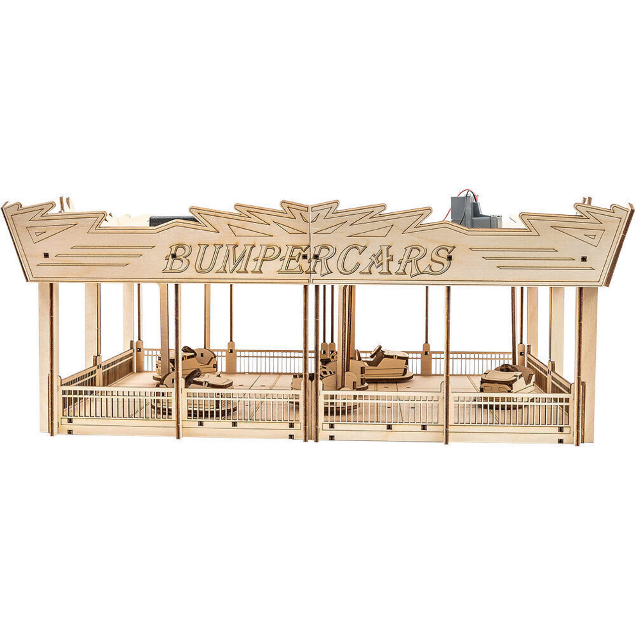 Motorized Bumper Cars Wooden Model Kit | Coaster Dynamix
