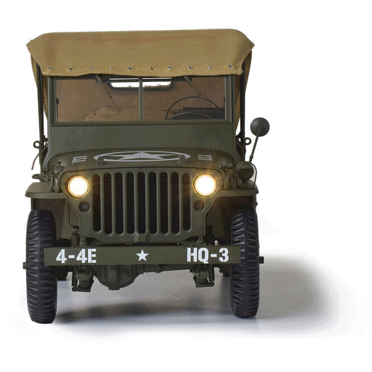 Willys MB Jeep & Trailer Large Scale Diecast Model Kit 1:8