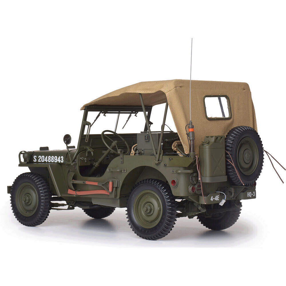 Willys MB Jeep & Trailer Large Scale Diecast Model Kit | IXO Models