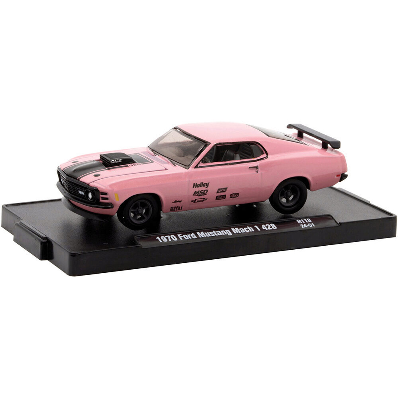 1970 Ford Mustang Mach 1 428 Pink Diecast Model Car | M2