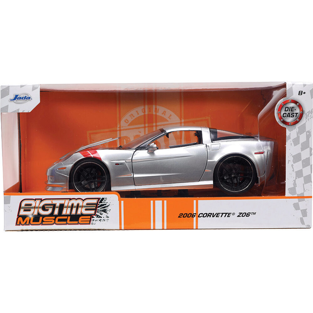 2006 Corvette Z06 Silver Diecast Model Car | Jada Toys
