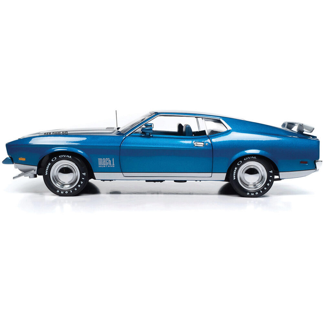 1971 Ford Mustang Mach 1 ミニカー1/18 1971 Ford Mustang Mach 1 MCACN-Med Blue Metallic | Diecast