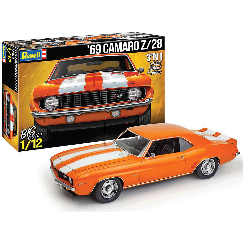 送料込み　巨大！モノグラム　CAMARO 1/8プラモデルキット 1969 Chevy Camaro 3-N-1 Model Kit Plastic Model Kit | Revell