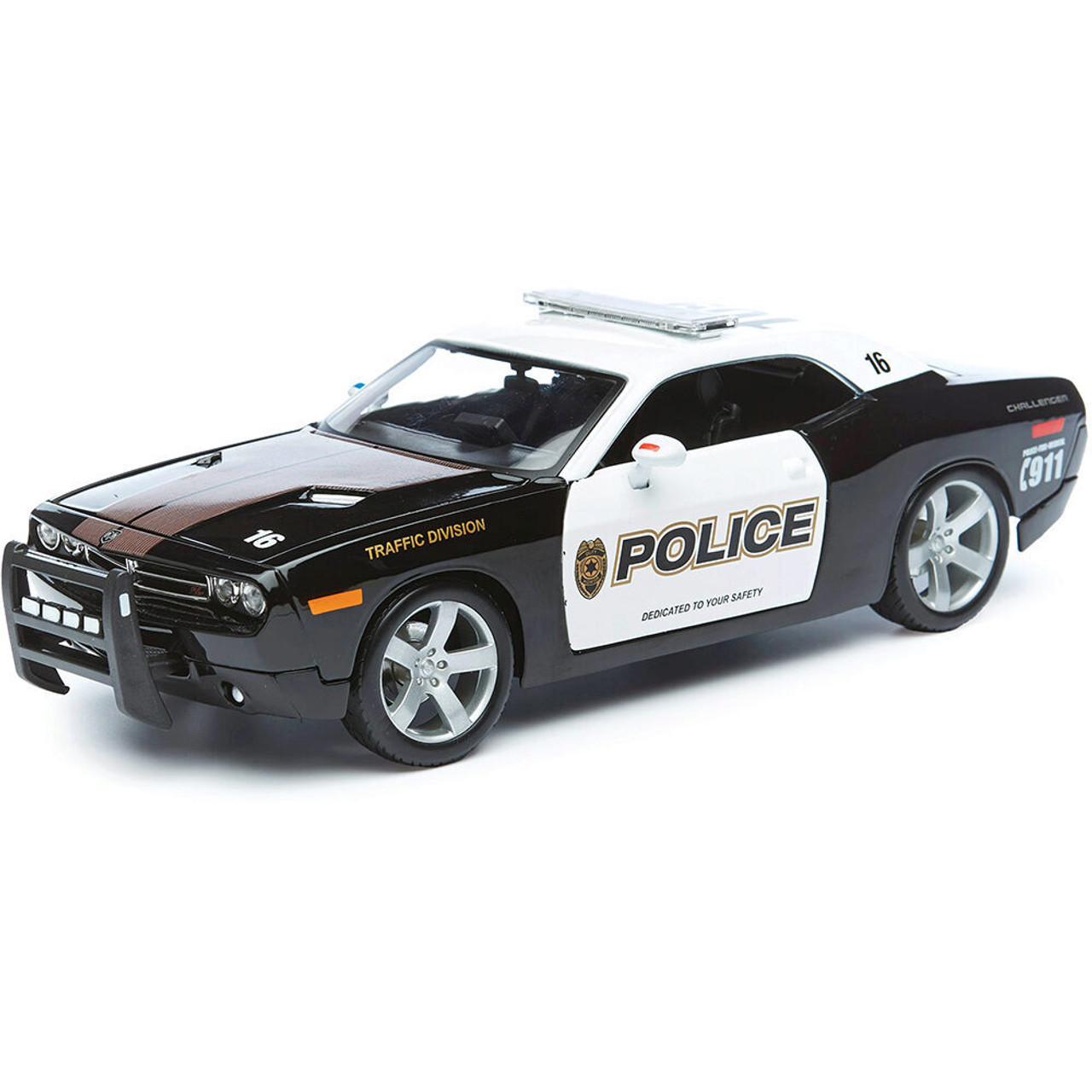 2006 Dodge Challenger Concept Police B&W Diecast Model Car