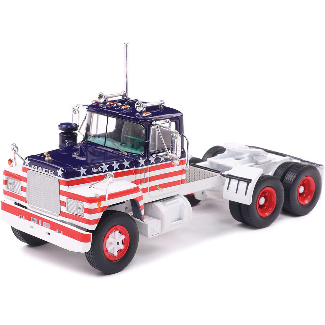 ダイキャストプロモーション Mack R Model 1966 Mack R Series Red & Blue Diecast Model Truck | IXO Models