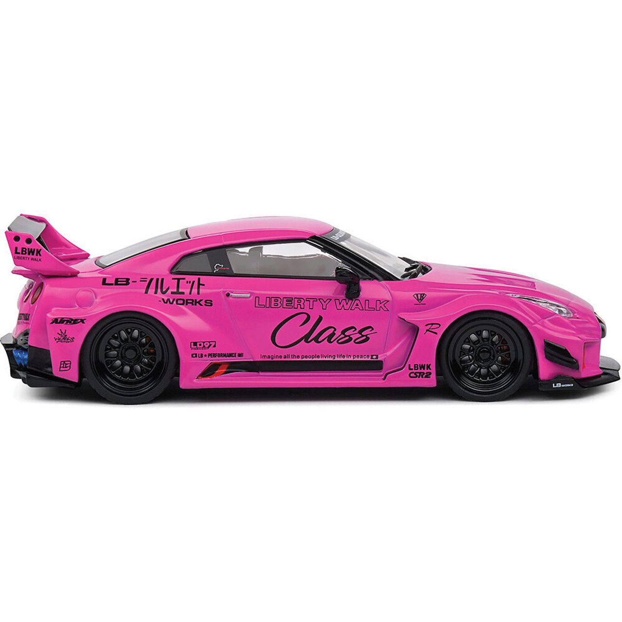 LBWK R35 ピンクメタリック 1/43 2019 Nissan GTR35 LBWK Silhouette Purple Diecast Model Car
