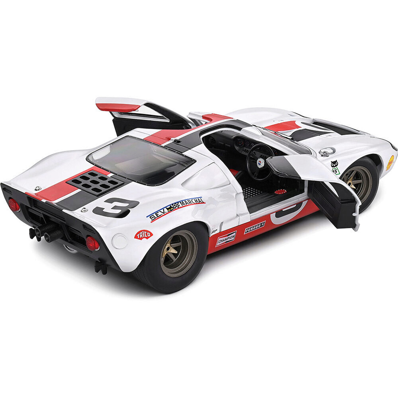 ソリド 1/18 フォード GT40 ホワイト Amazon.com: Solido 1:18 GT40 MK.1 ERIC Dean Design White