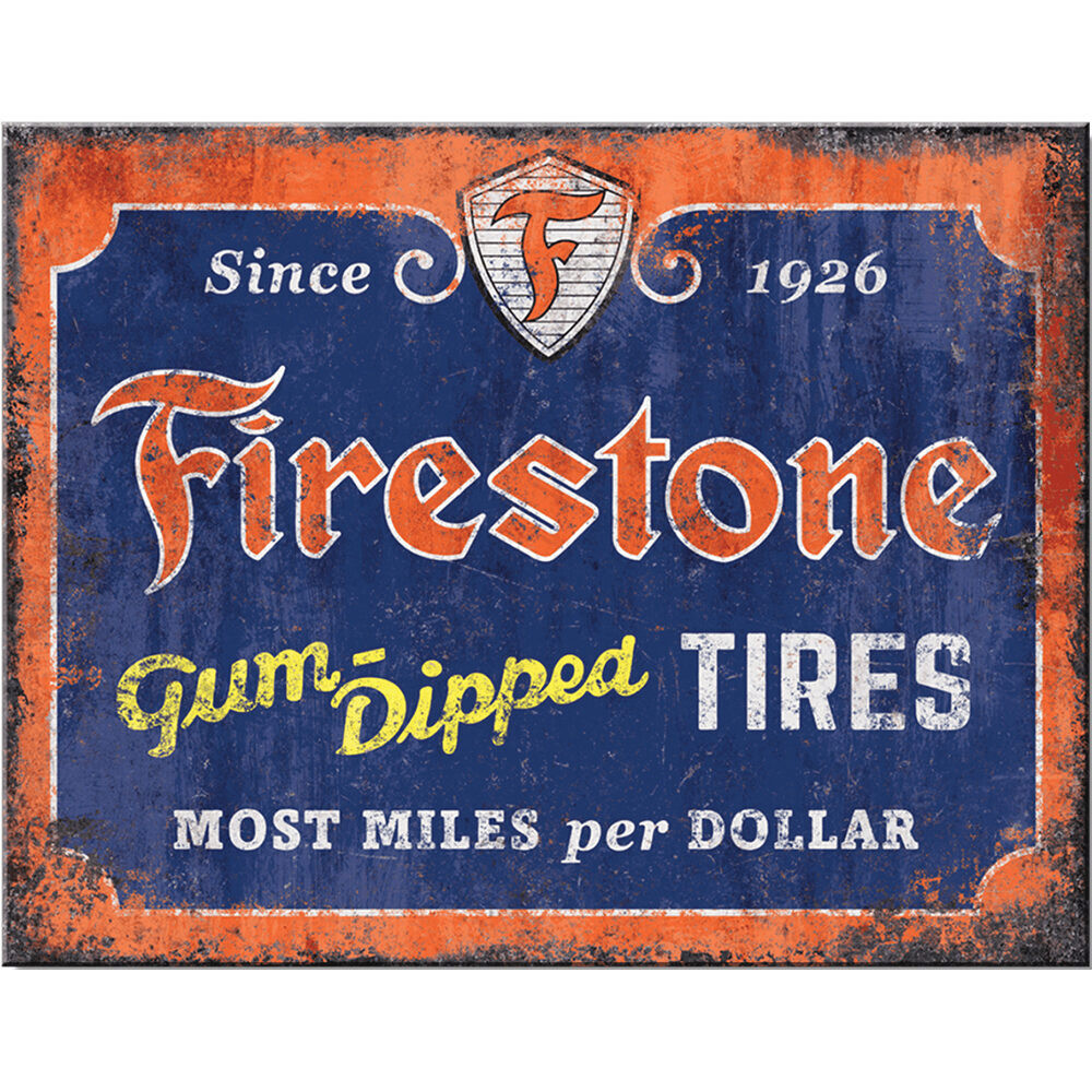 Firestone Tires Metal Sign Metal Sign | Desperate Enterprises
