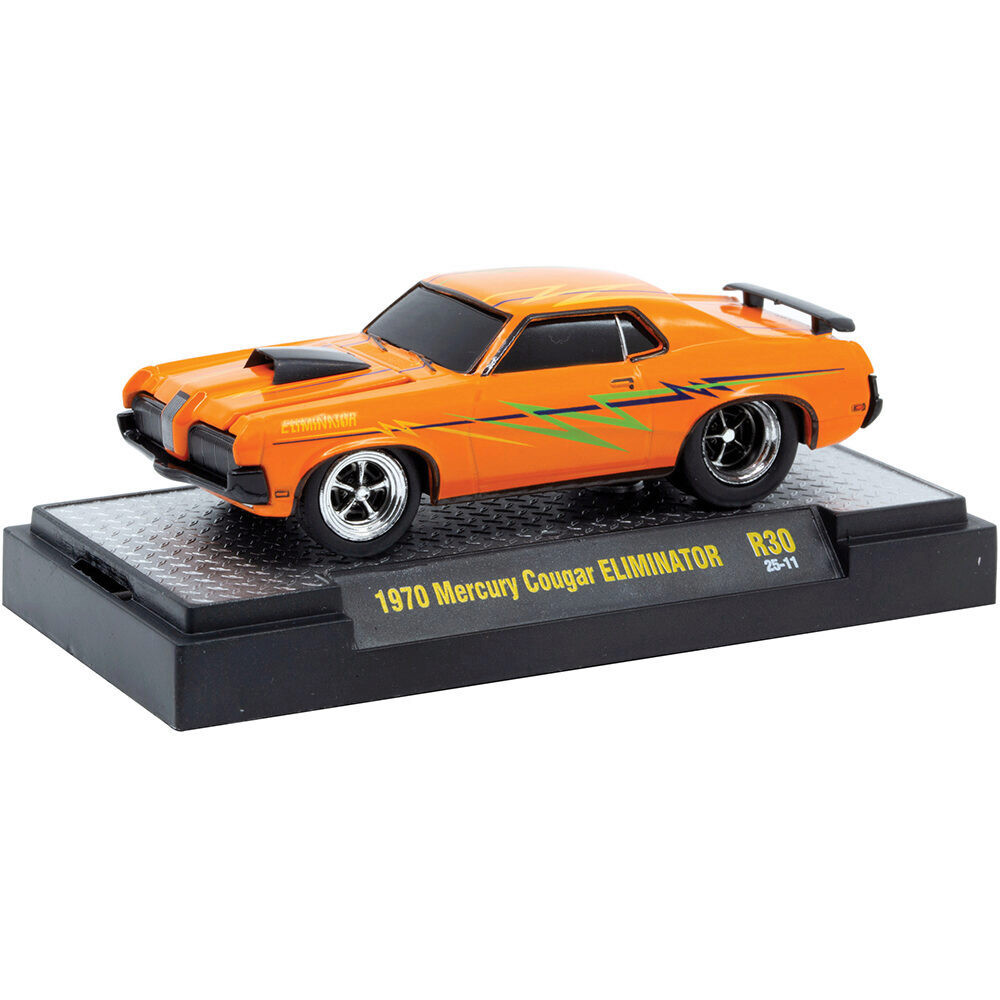 1970 Mercury Cougar ELIMINATOR Orange Diecast Model Car | M2 Machines