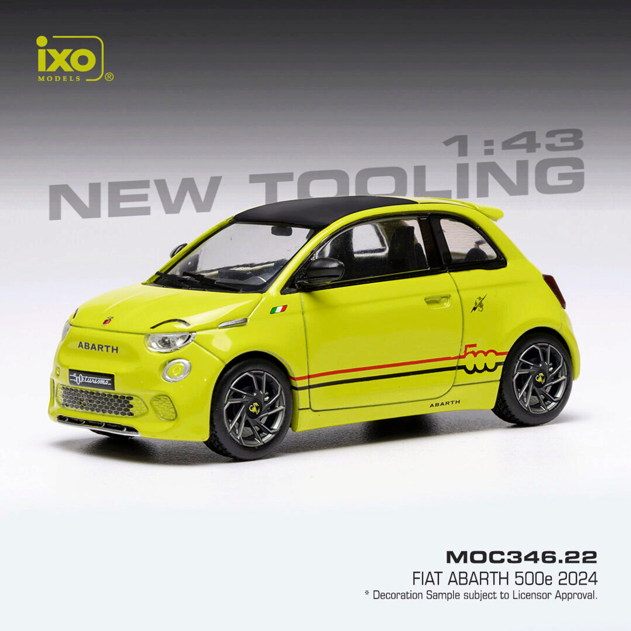 MCG /イクソ 1/18 アバルト 500e 2024 (イエロー) 2024 Fiat Abarth 500E Yellow Diecast Model Car | IXO Models