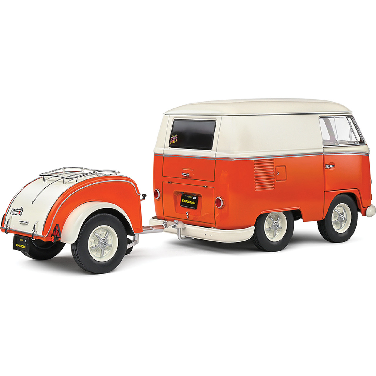 1950 Kool Kombi & Trailer Orange Diecast Model Car | Solido