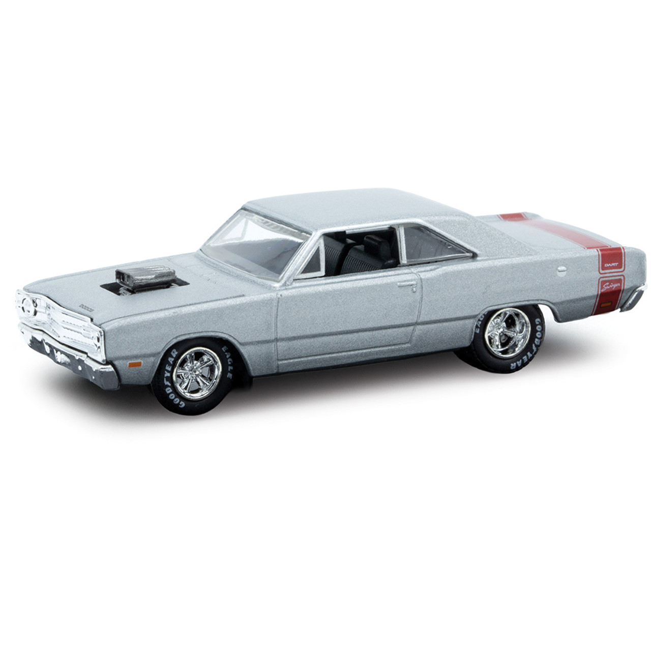 1969 Dodge Dart Swinger 340 Silver Diecast Model Car | M2