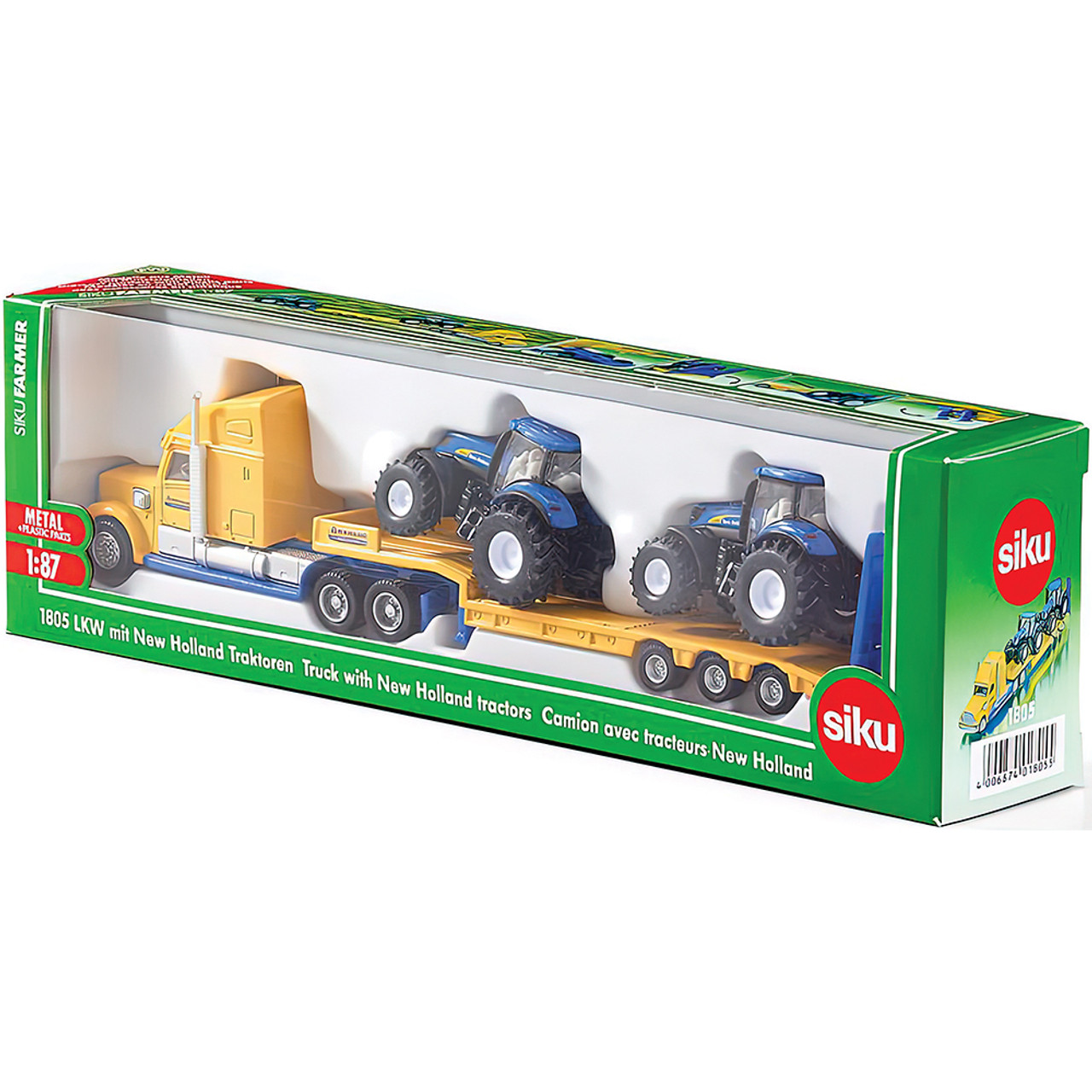 Tractor Trailer Truck With New Holland Tractors | Siku