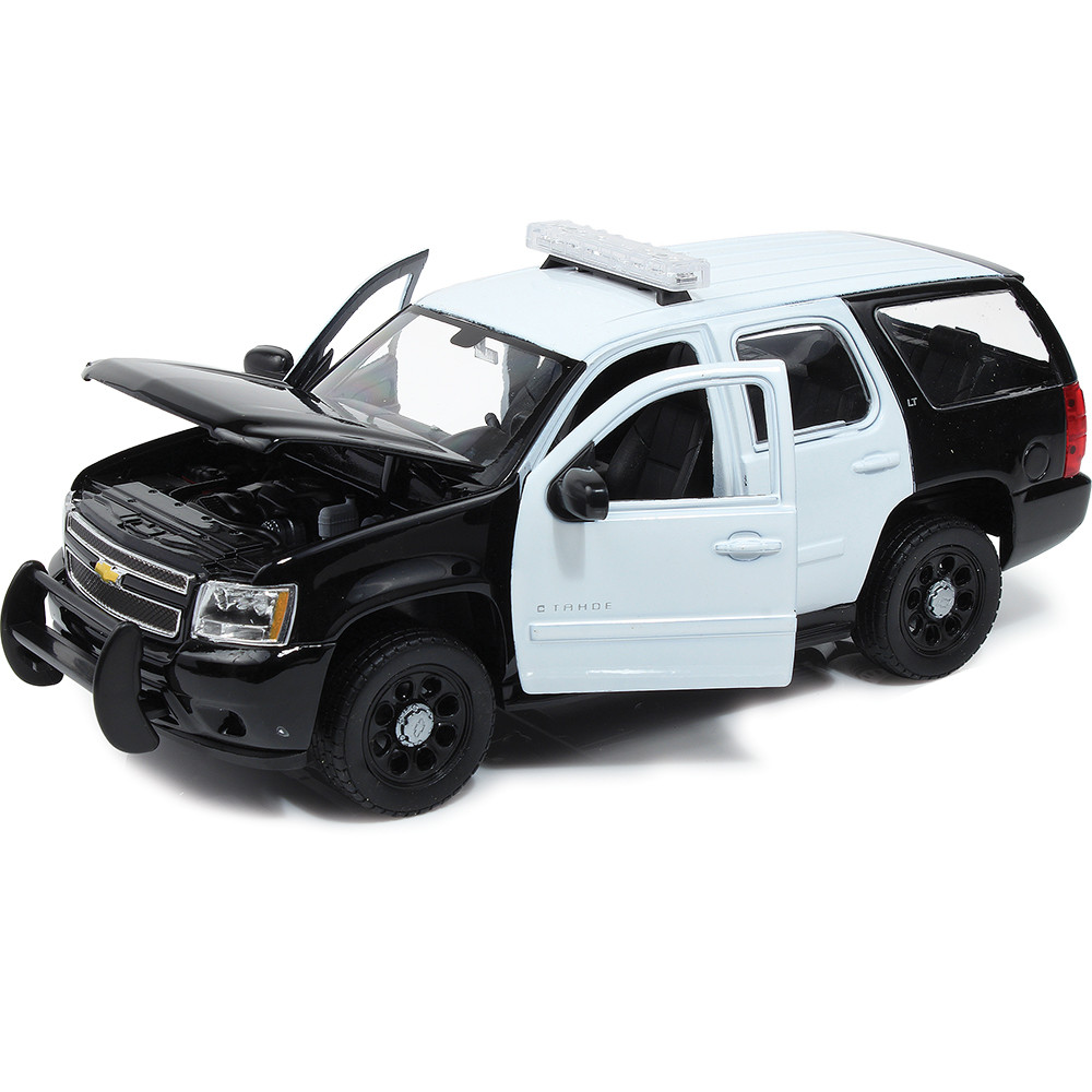 2008 Chevrolet Tahoe Police Version Black & White | Welly