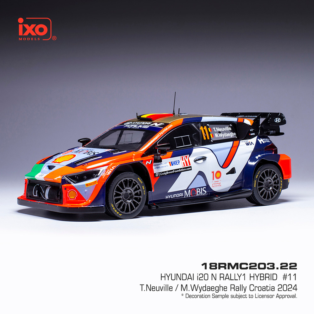 ixo 1/18 ヒュンダイi20 wrc T.ヌービル　2019ラリーRACC Hyundai I20 N Rally1 Hybrid #11 T.Neuville M.Wydaeghe Ral | IXO Models