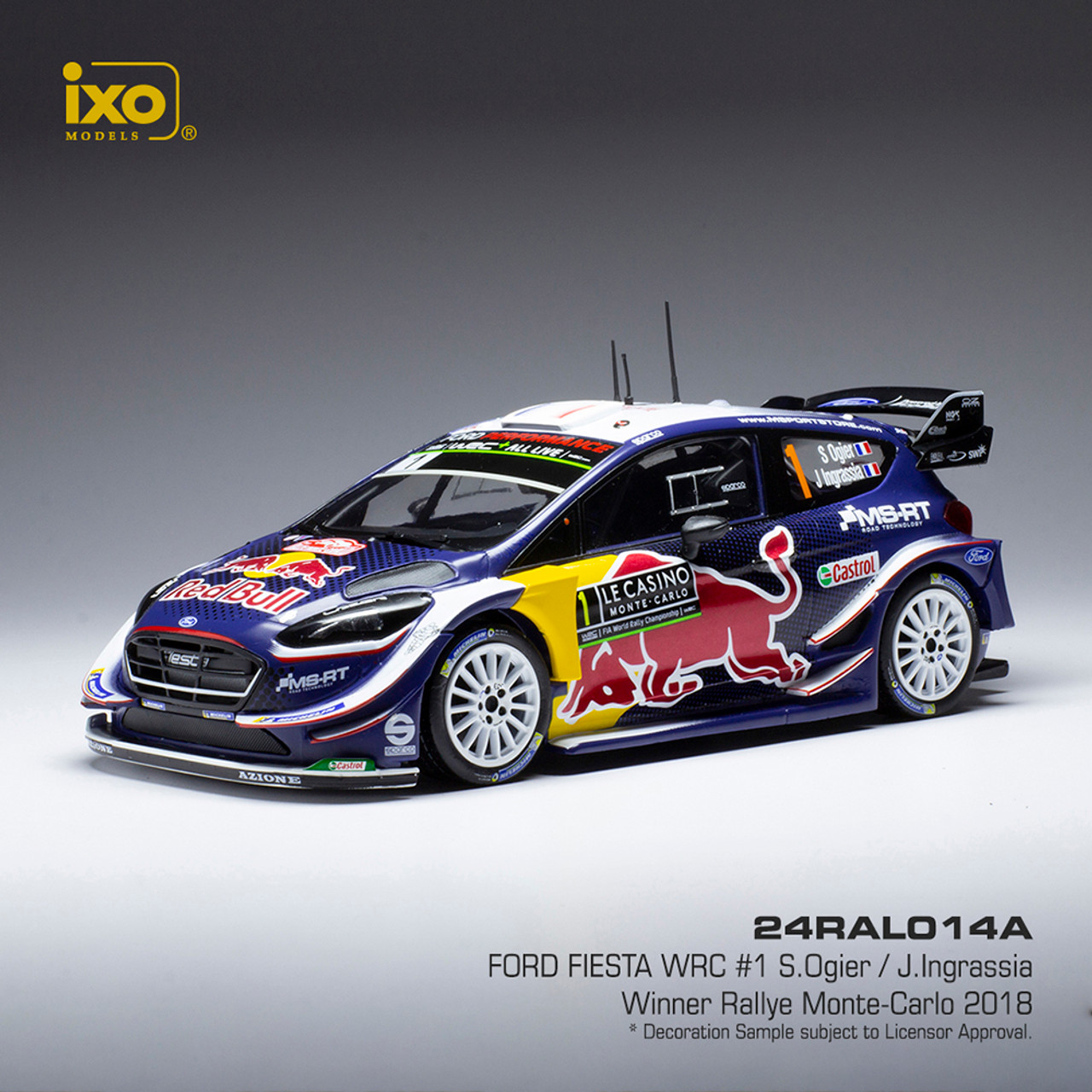 M09-W05 WRC公認 1/24 Ford Fiesta WRC Ogier-Ingrassia Rallye Monte-Carlo 2017 フォード フィエスタ モンテカルロ M09-W05 WRC公認 1/24 Ford Fiesta WRC Ogier-Ingrassia Rallye
