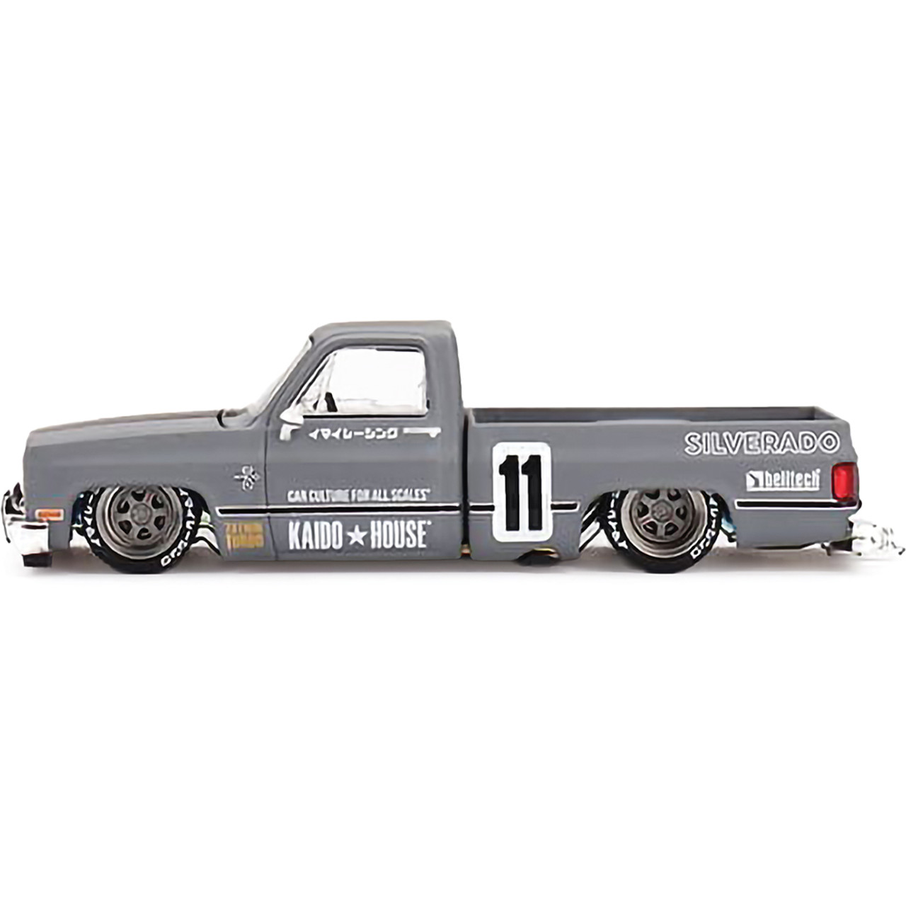 Chevrolet Silverado Kaido V2 Grey Diecast Model Car | Kaido