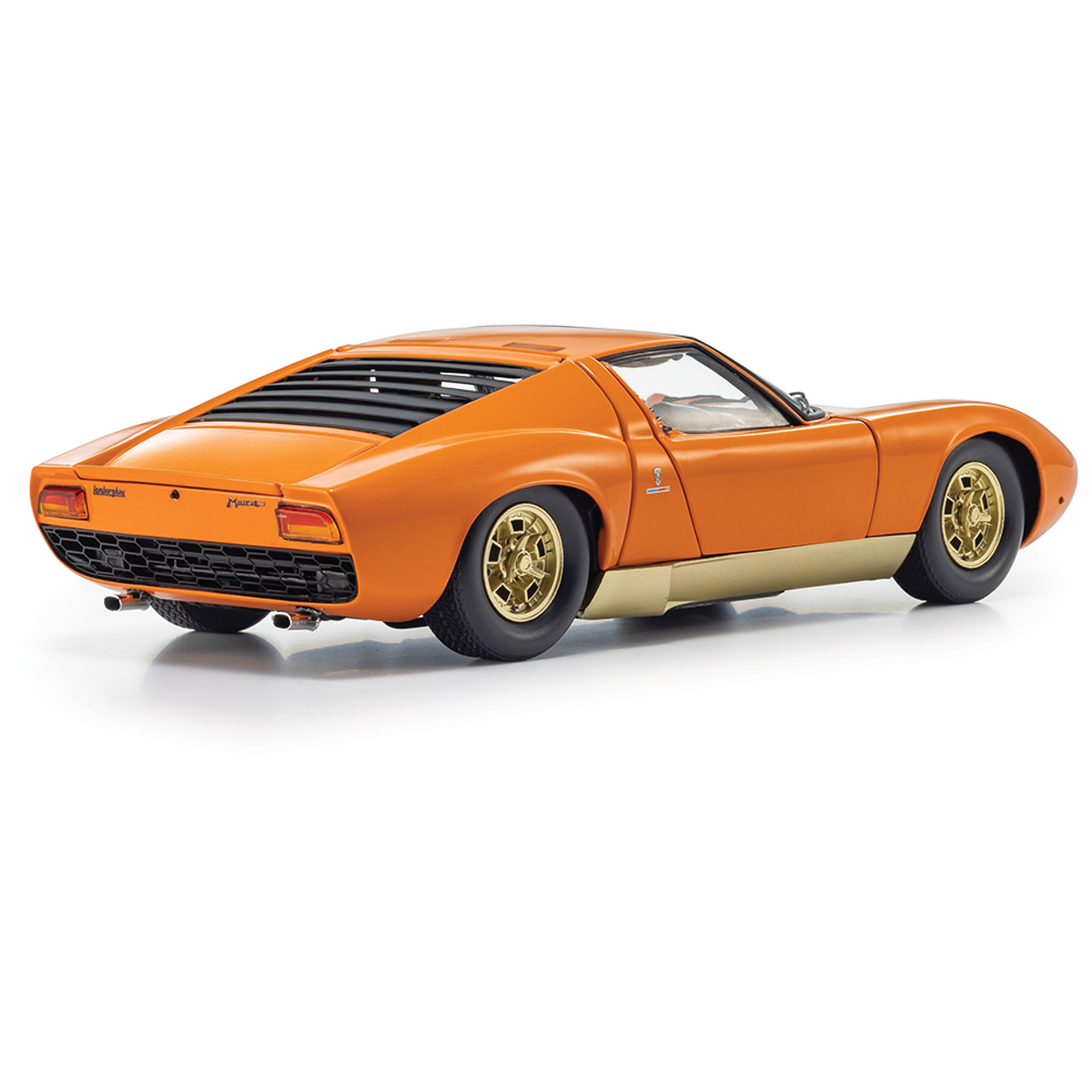 Lamborghini Miura 1/18ゴールド Kyosho Lamborghini Miura P400 Orange/Gold Diecast Model Car | Kyosho