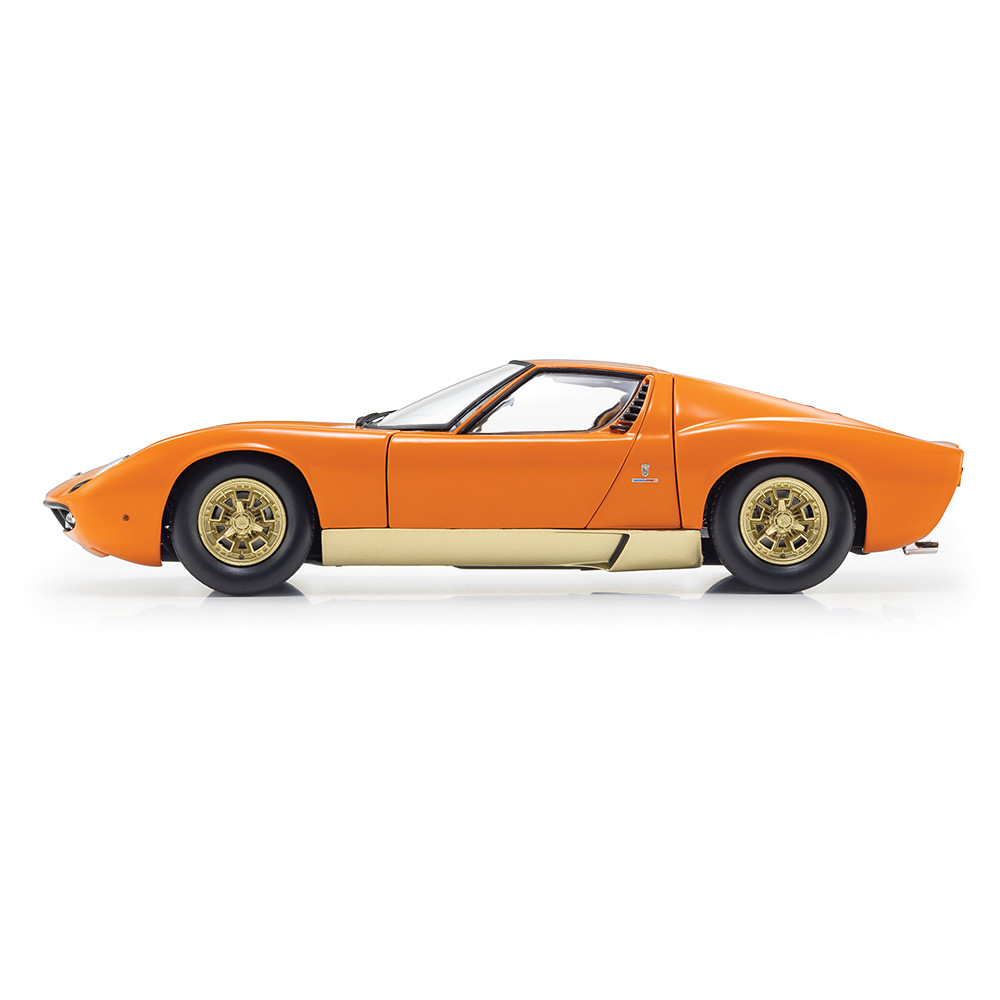 Lamborghini Miura 1/18ゴールド Kyosho Lamborghini Miura P400 Orange/Gold Diecast Model Car | Kyosho