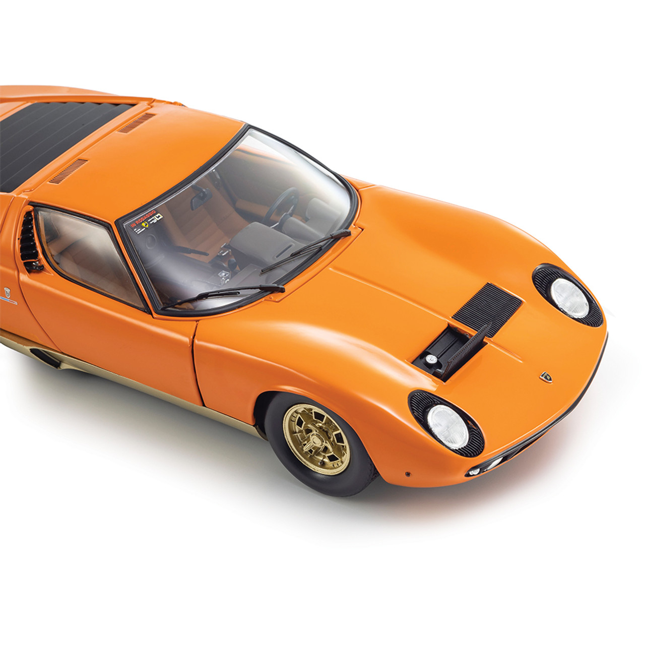 Lamborghini Miura P400 Orange/Gold Diecast Model Car | Kyosho