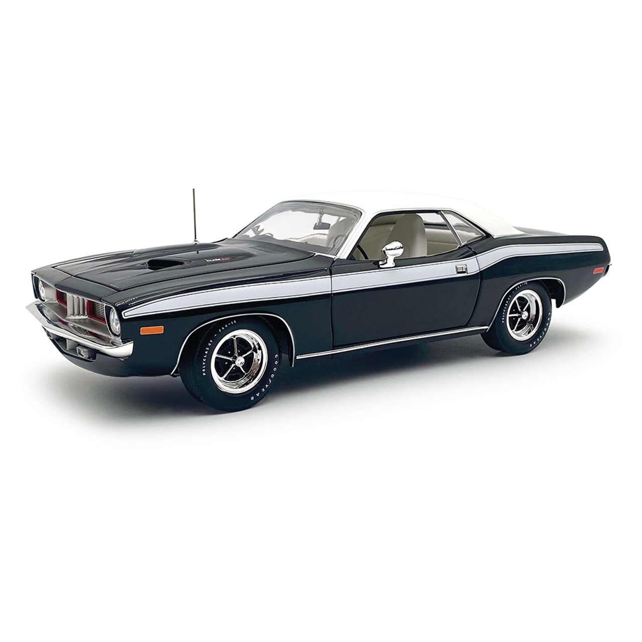 Plymouth 'cuda concept car 1/18ブラック稀少品 1971 PLYMOUTH HEMI CUDA BLACK & WHITE LTD 1:18 SCALE BY ACME